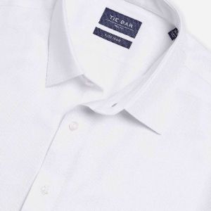 Herringbone Tuxedo White Non-Iron Dress Shirt sold by The Tie Bar
