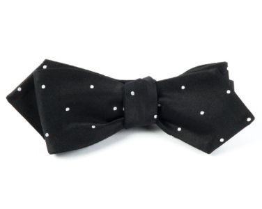 Satin Dot Black Bow Tie sold by The Tie Bar