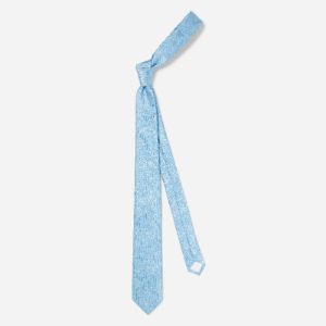 Twill Paisley Steel Blue Tie sold by The Tie Bar