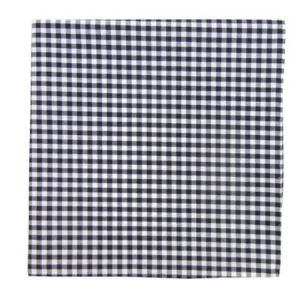 Novel Gingham Navy Pocket Square sold by The Tie Bar