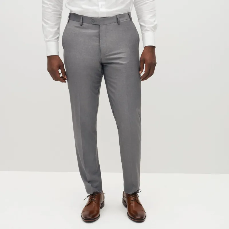 Textured Gray Suit Pants by SuitShop sold by The Tie Bar