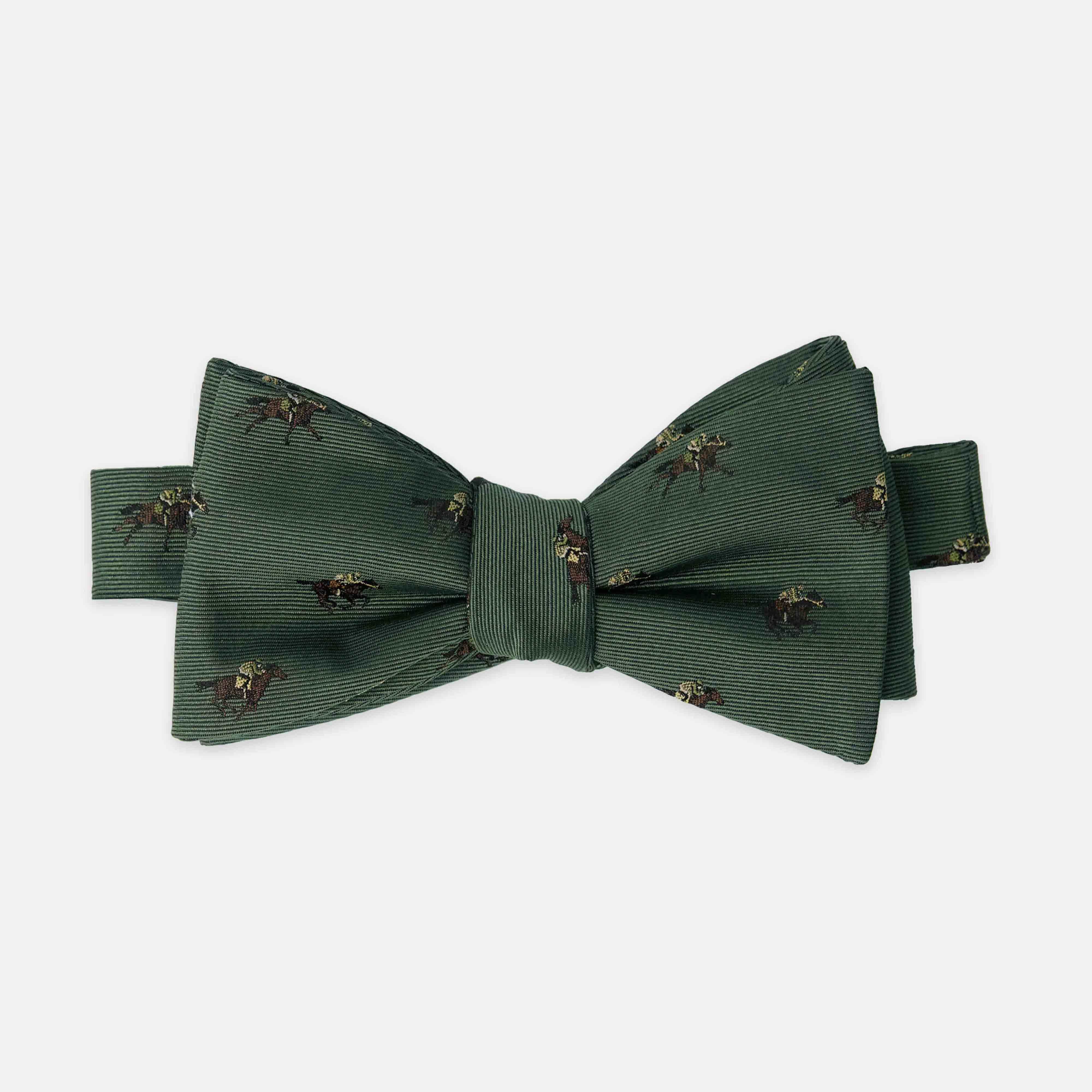 Belmont Jockey Green Bow Tie sold by The Tie Bar