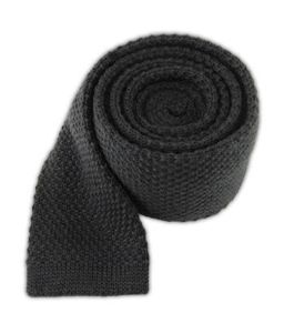 Knit Solid Wool Graphite Tie sold by The Tie Bar
