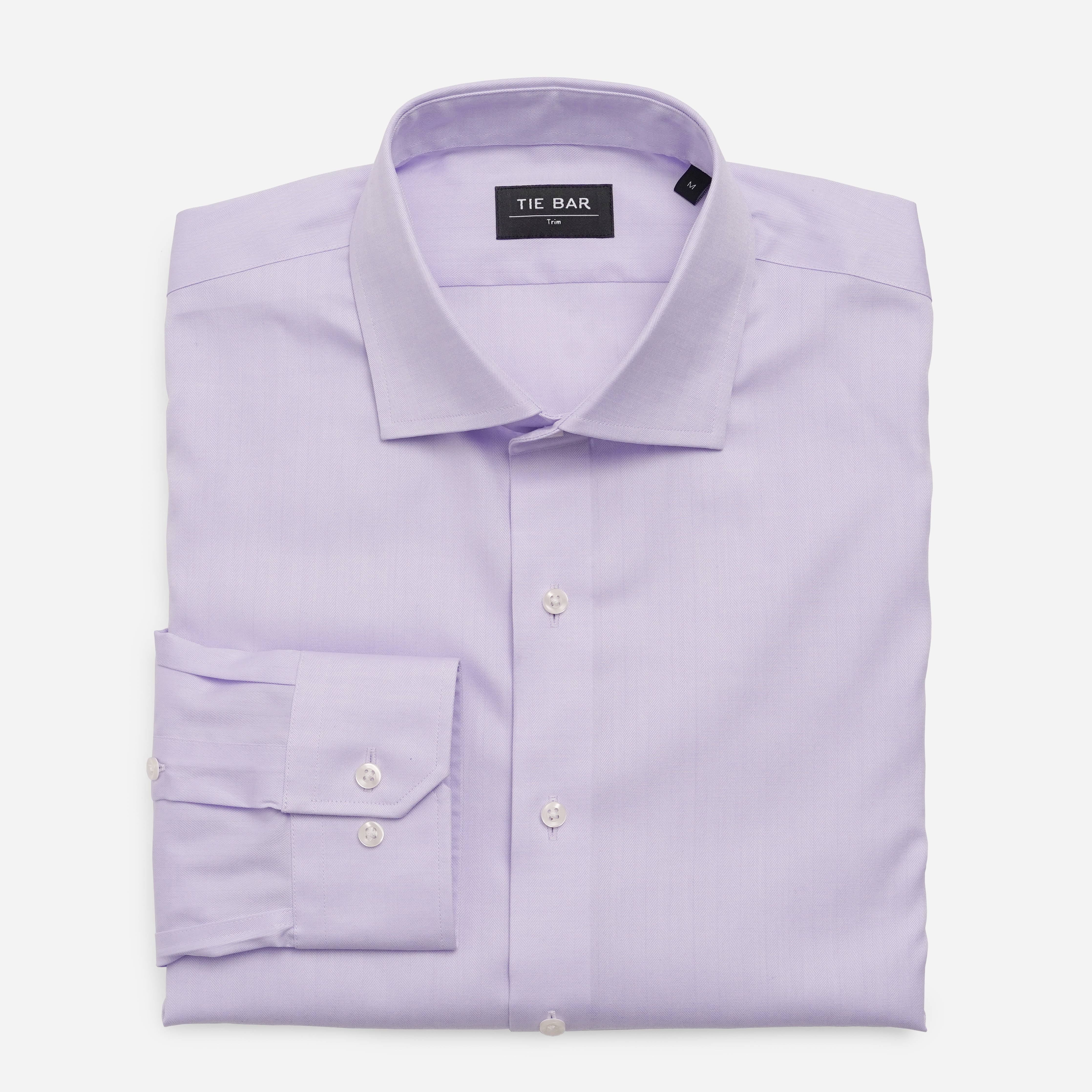 Herringbone Lavender Dress Shirt sold by The Tie Bar