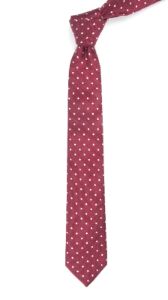 Dotted Dots Burgundy Tie sold by The Tie Bar
