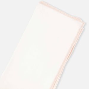 White Linen With Rolled Border Light Champagne Pocket Square sold by The Tie Bar