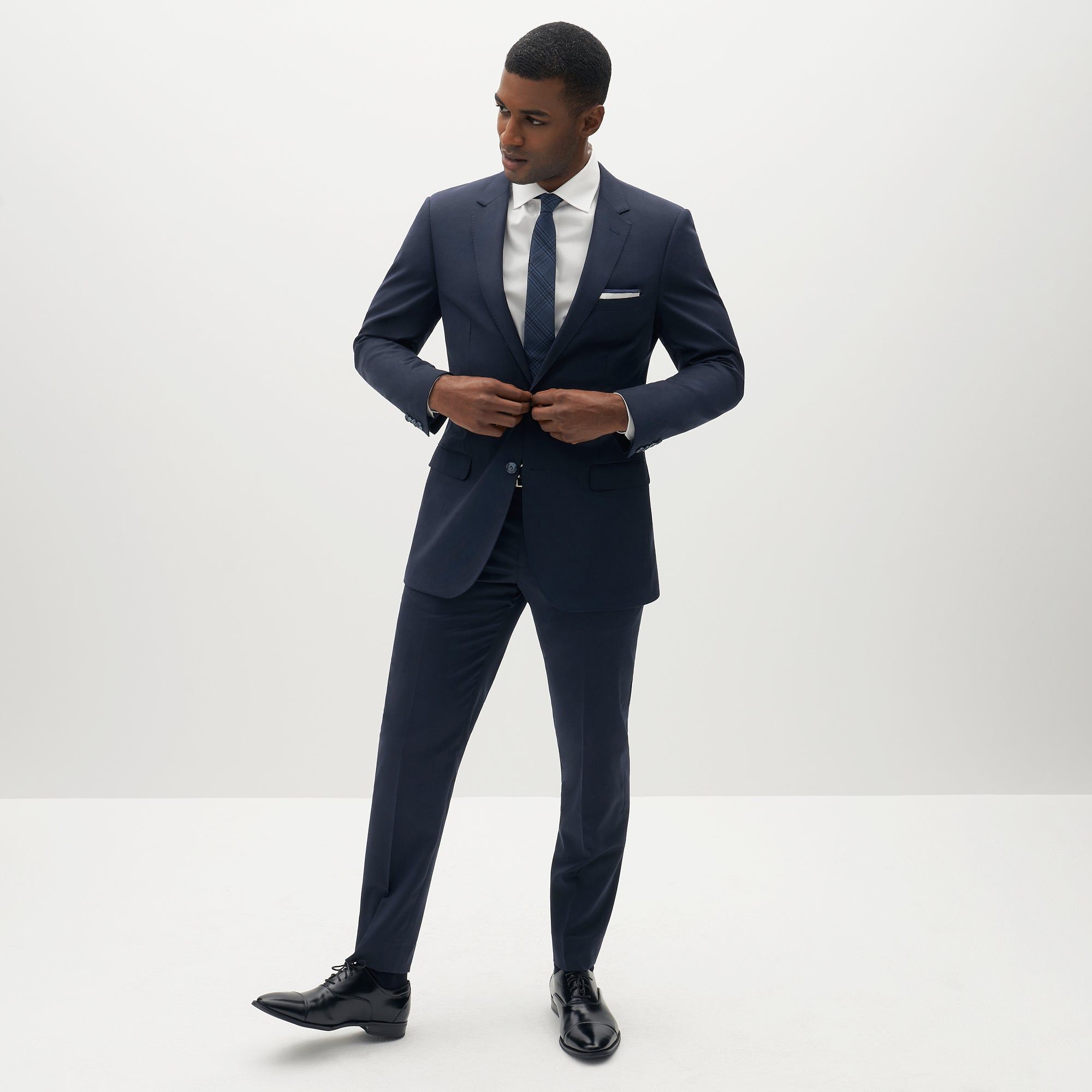 Navy Blue Suit Jacket by SuitShop sold by The Tie Bar product image thumbnail 2