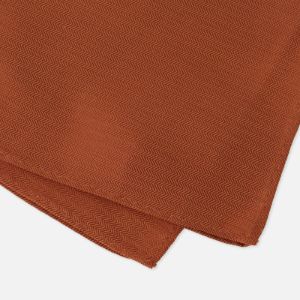 Sound Wave Herringbone Copper Pocket Square sold by The Tie Bar