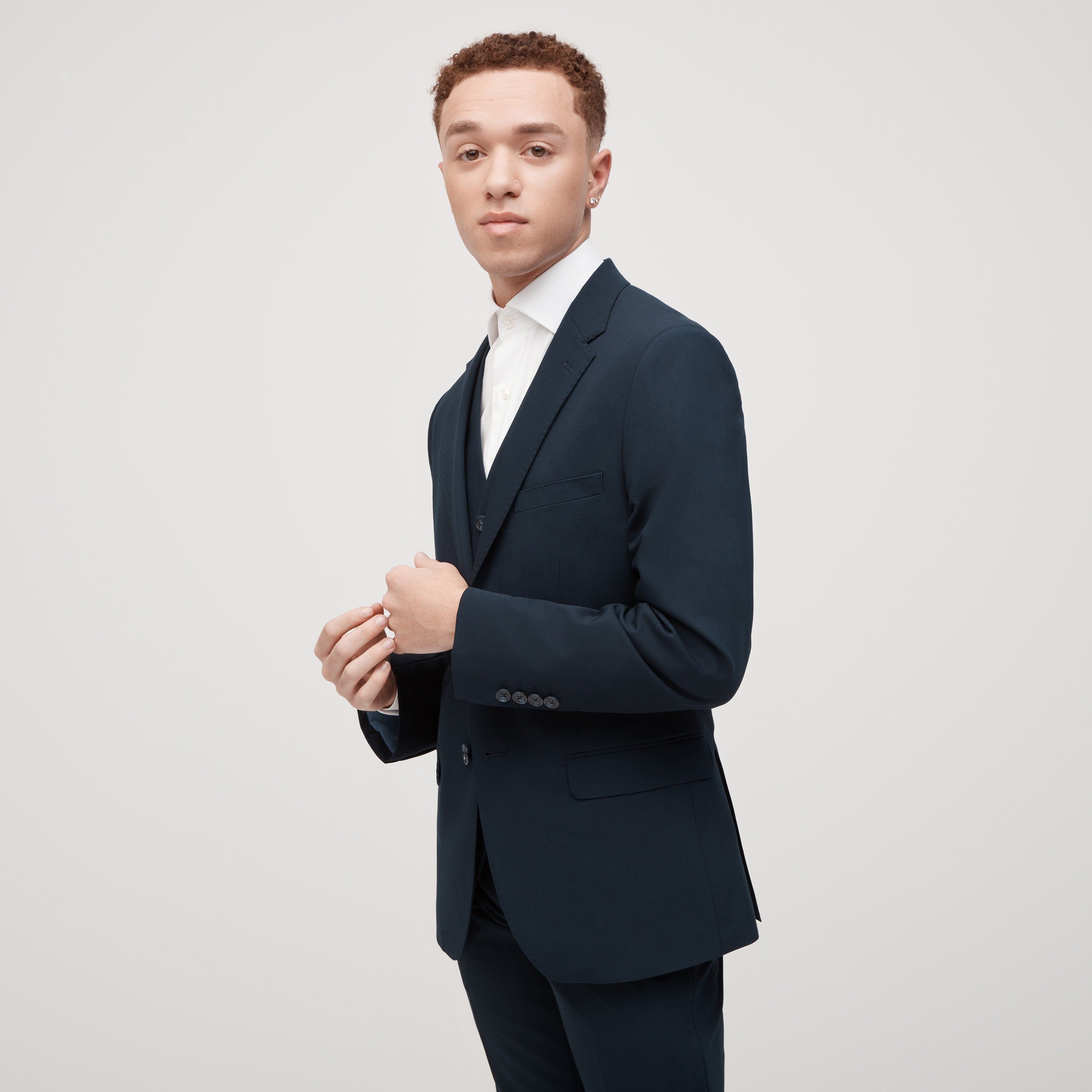 Navy Blue Suit Jacket by SuitShop sold by The Tie Bar product image thumbnail 11