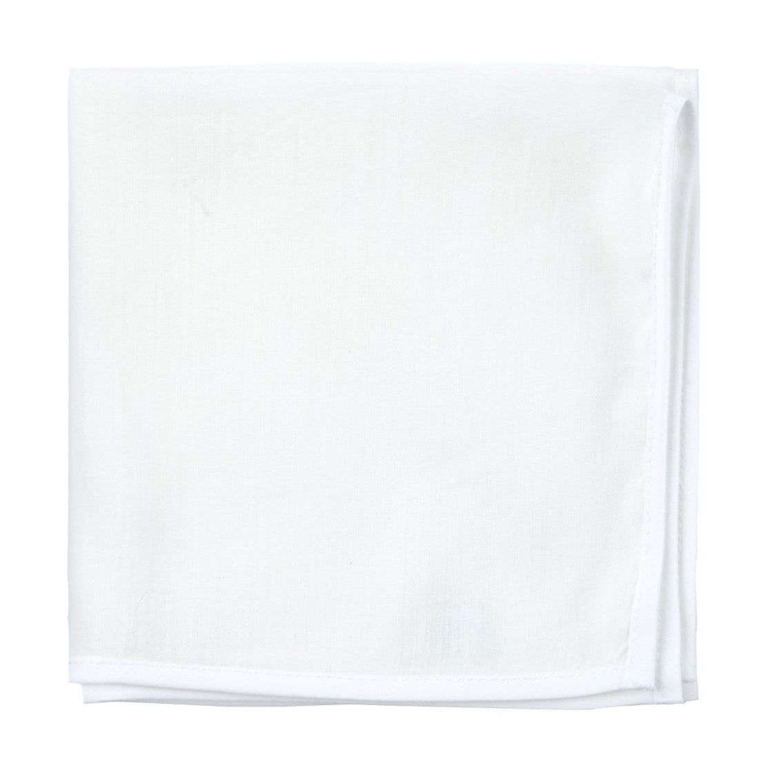 White Linen With Border Contrasting White Pocket Square sold by The Tie Bar