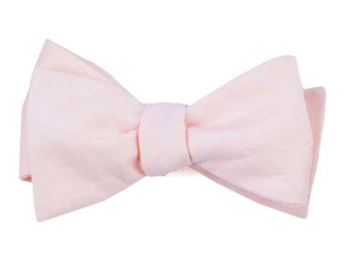 Linen Row Blush Pink Bow Tie sold by The Tie Bar