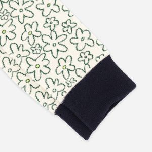 Doodle Floral Navy Dress Socks sold by The Tie Bar