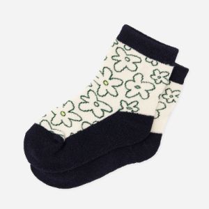 Doodle Floral Navy Dress Socks sold by The Tie Bar