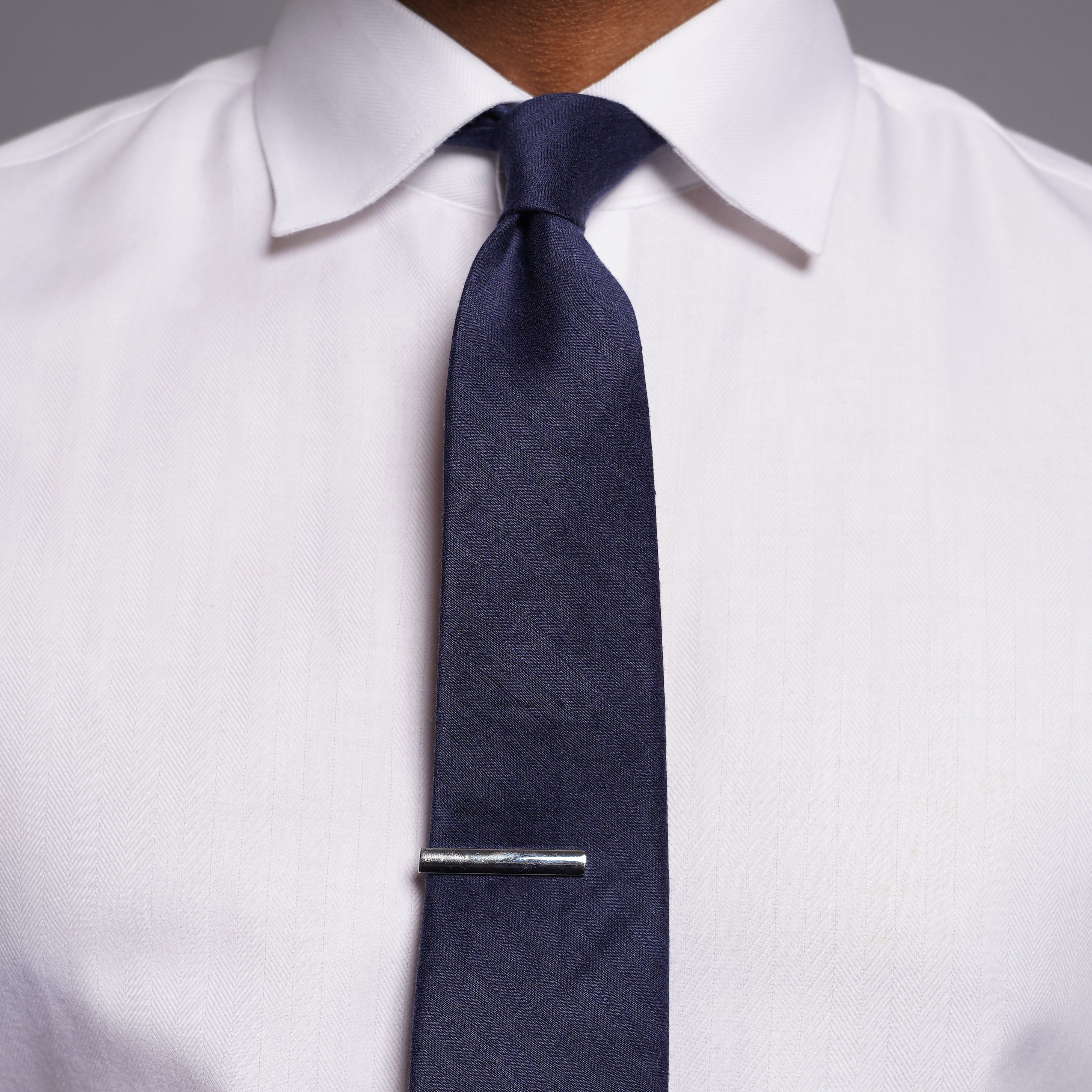 Linen Row Navy Tie sold by The Tie Bar product image thumbnail 4