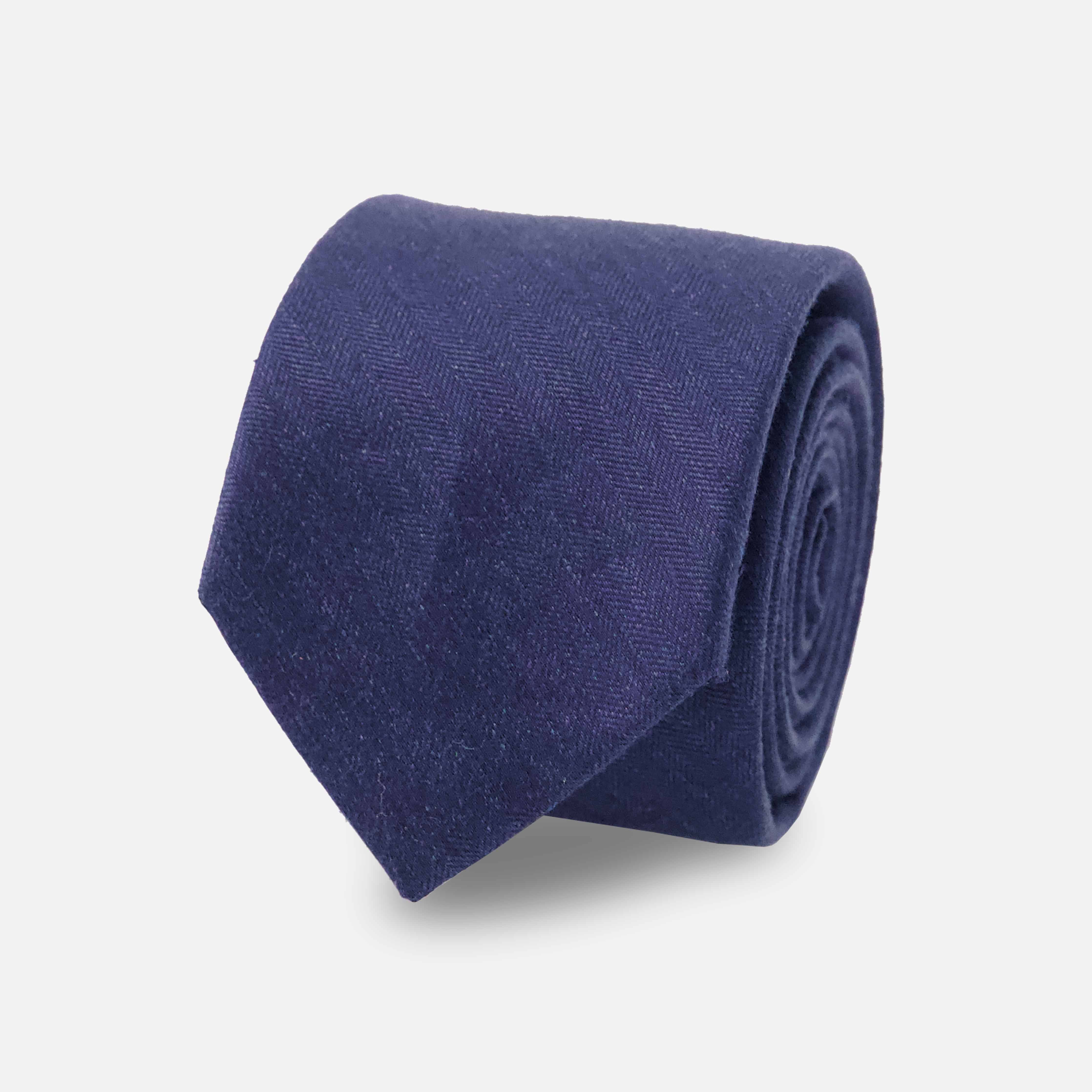 Linen Row Navy Tie sold by The Tie Bar