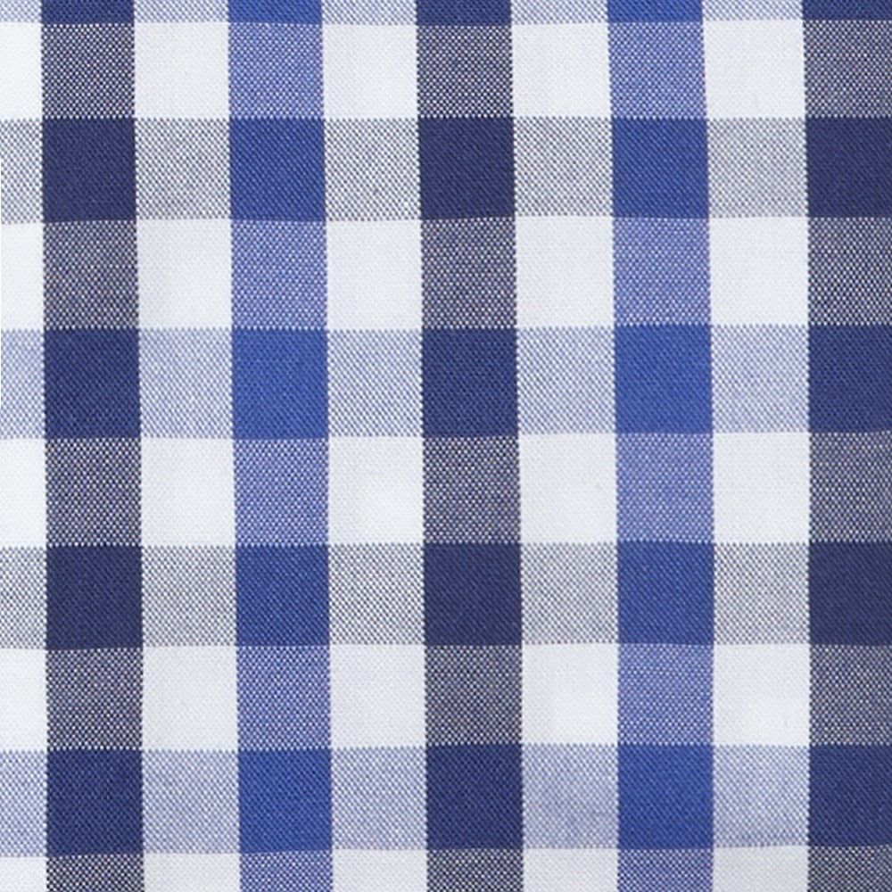 Large Two Color Gingham Navy Non-Iron Dress Shirt sold by The Tie Bar product image thumbnail 3
