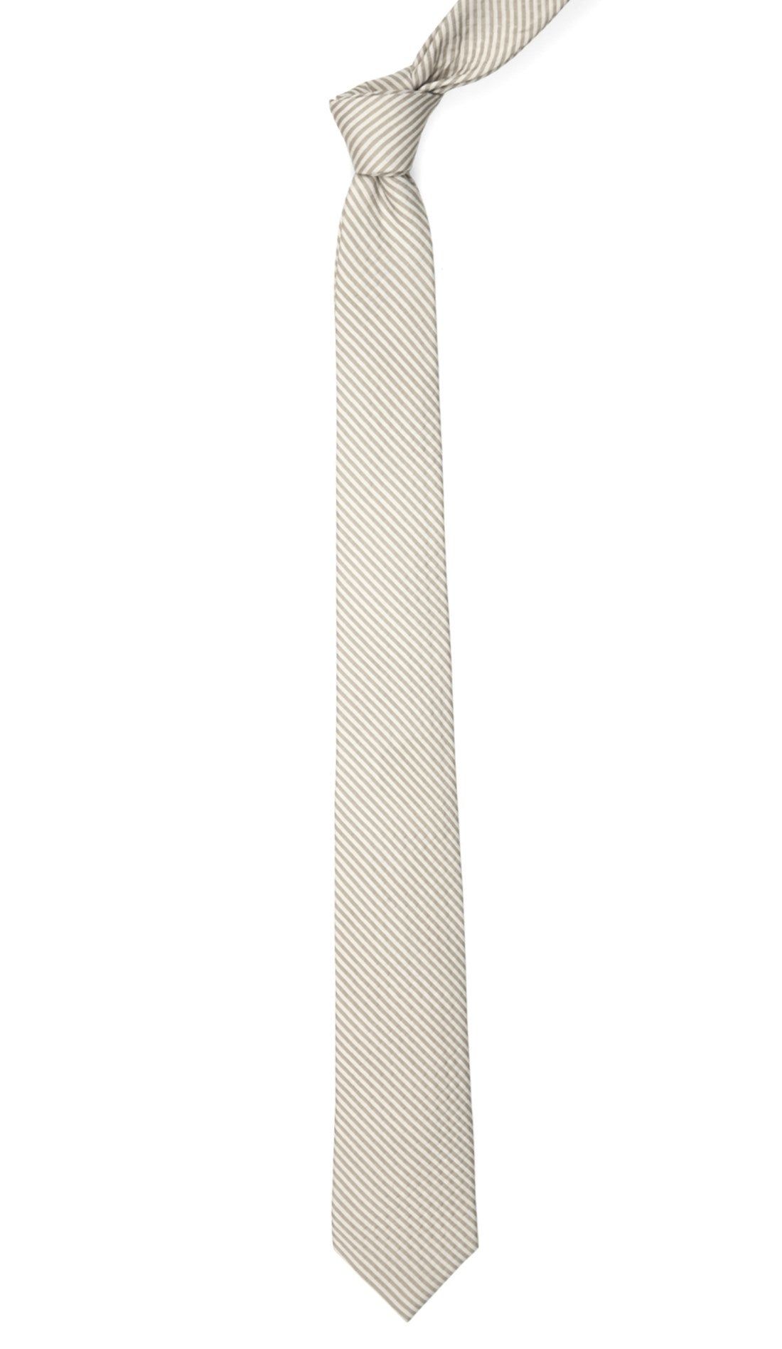 Bhldn Silk Seersucker Champagne Tie sold by The Tie Bar product image thumbnail 2