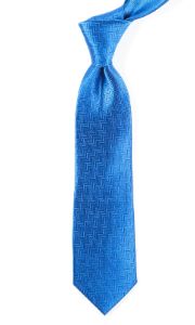 Herringbone Royal Blue Tie sold by The Tie Bar