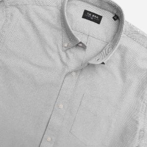 The Modern-Fit Oxford Pale Grey Casual Shirt sold by The Tie Bar