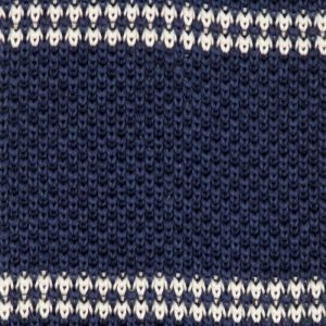 Double Stripe Knit Navy Tie sold by The Tie Bar