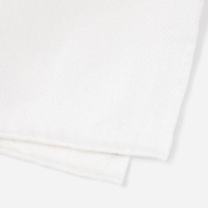 Solid Linen White Pocket Square sold by The Tie Bar