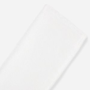 Solid Linen White Pocket Square sold by The Tie Bar