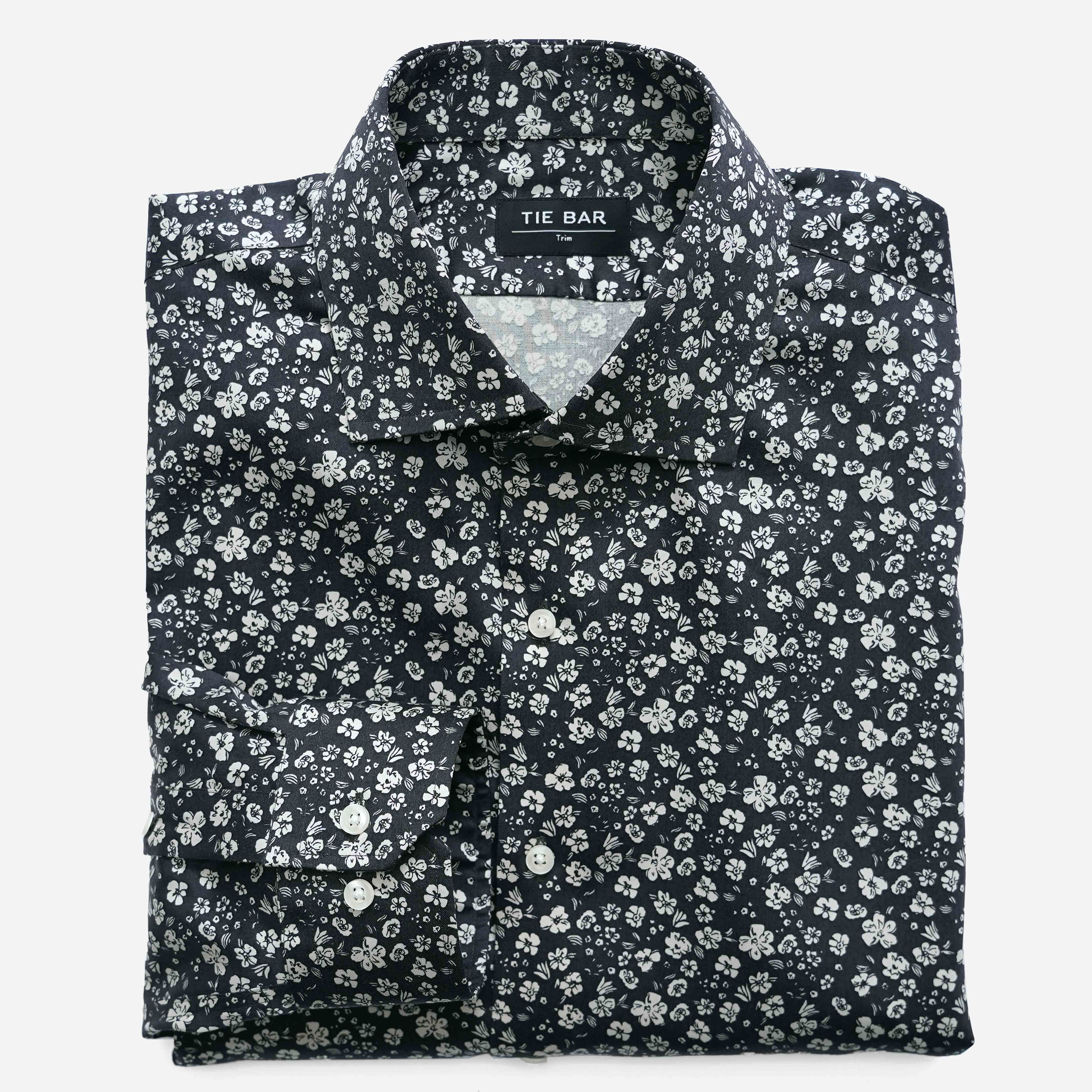Floral Print Black Dress Shirt sold by The Tie Bar
