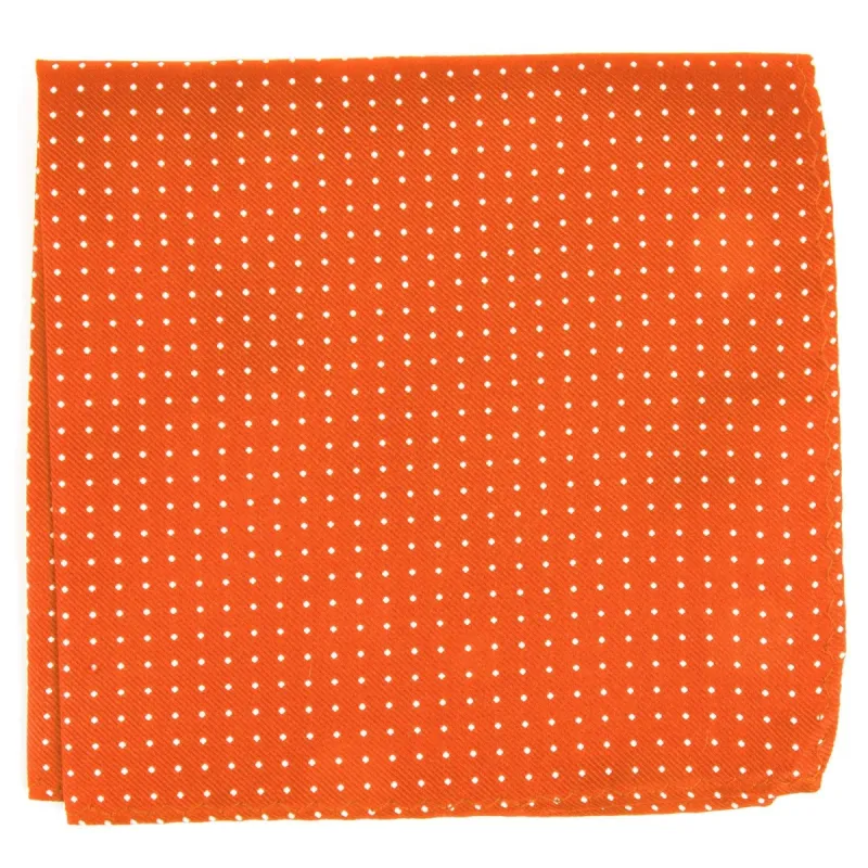 Mini Dots Orange Pocket Square sold by The Tie Bar