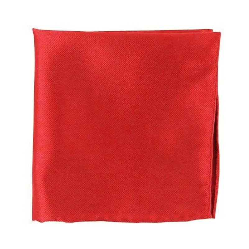 Solid Twill Red Pocket Square sold by The Tie Bar
