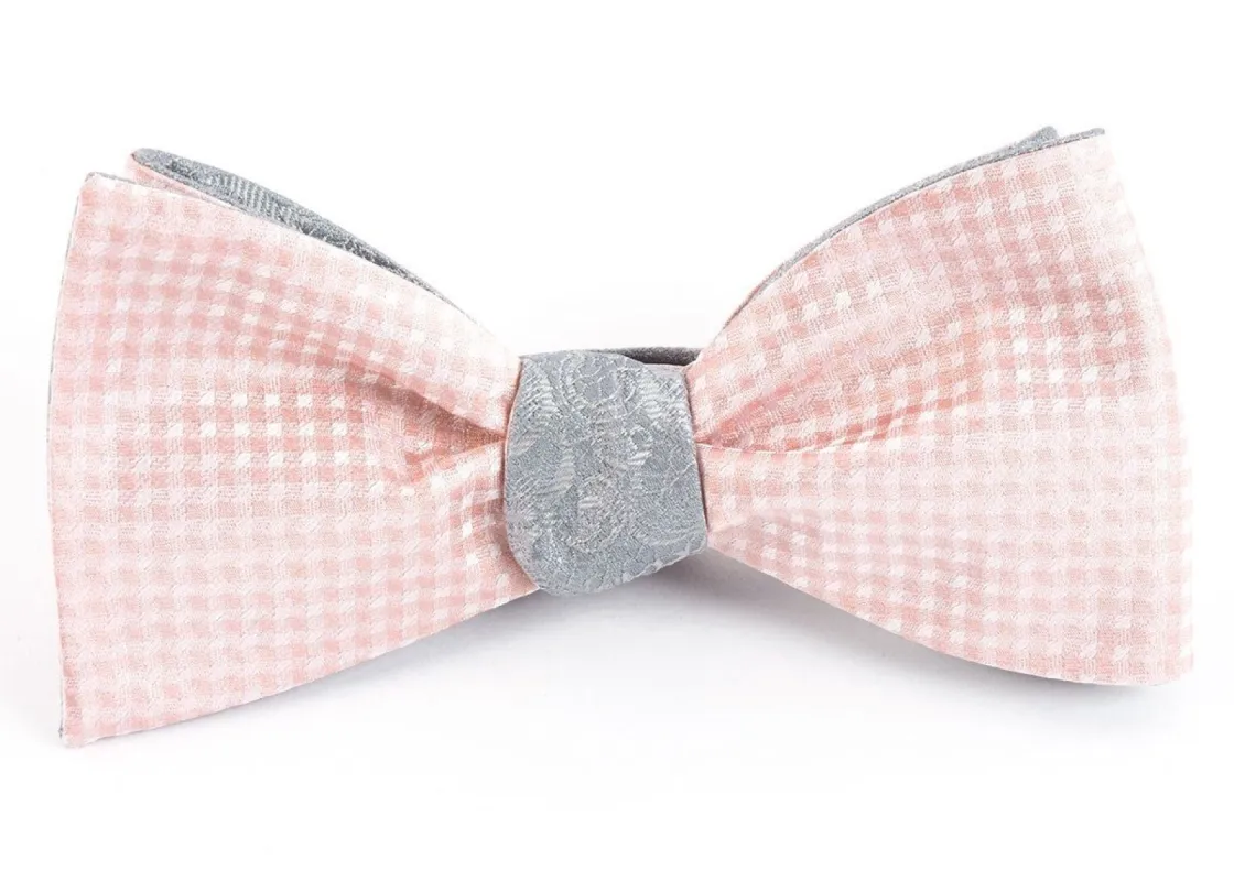 Be Married Paisley Blush Pink Bow Tie sold by The Tie Bar