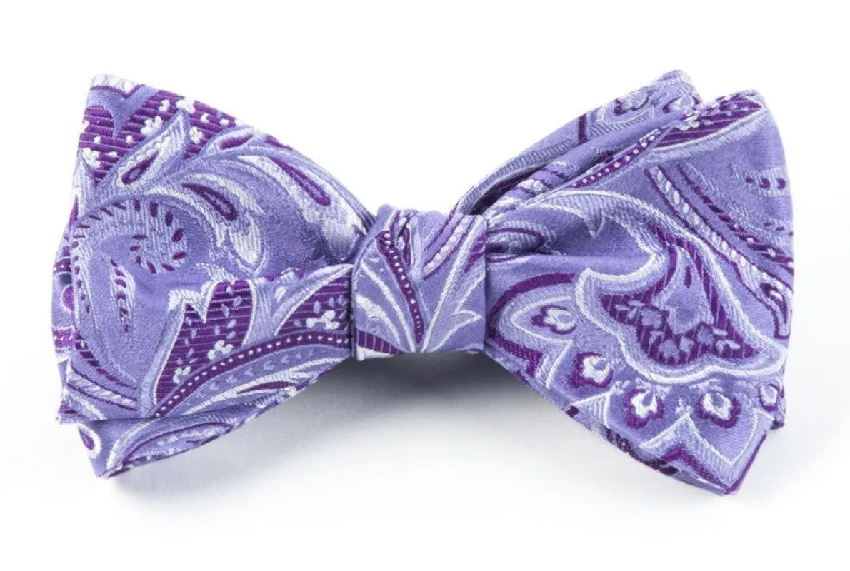 Organic Paisley Lavender Bow Tie sold by The Tie Bar