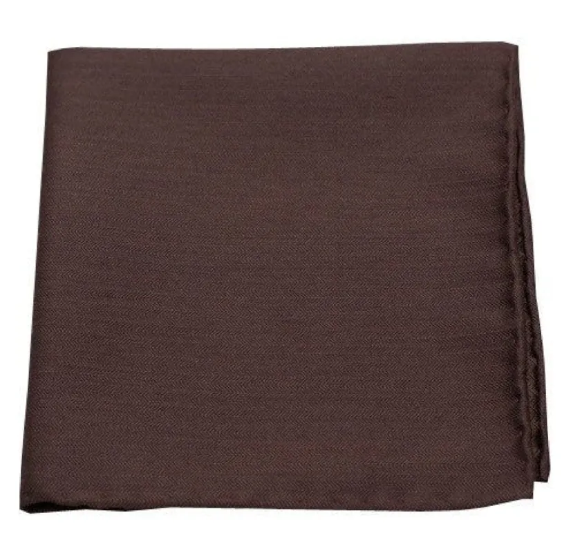 Astute Solid Chocolate Pocket Square sold by The Tie Bar