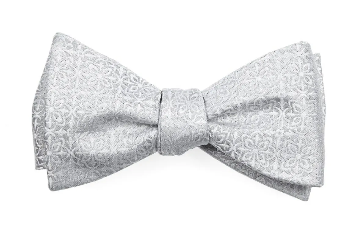 Opulent Light Silver Bow Tie sold by The Tie Bar