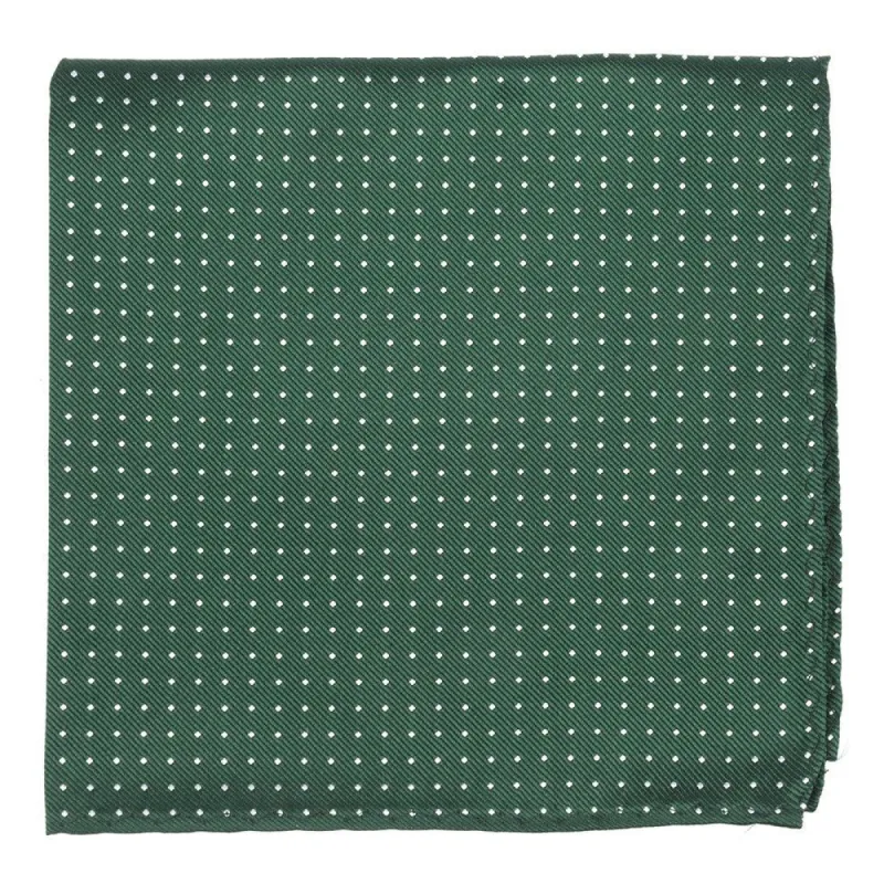 Mini Dots Hunter Green Pocket Square sold by The Tie Bar