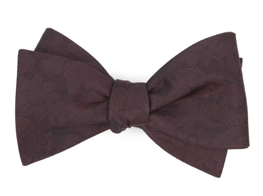 Refinado Floral Burgundy Bow Tie sold by The Tie Bar