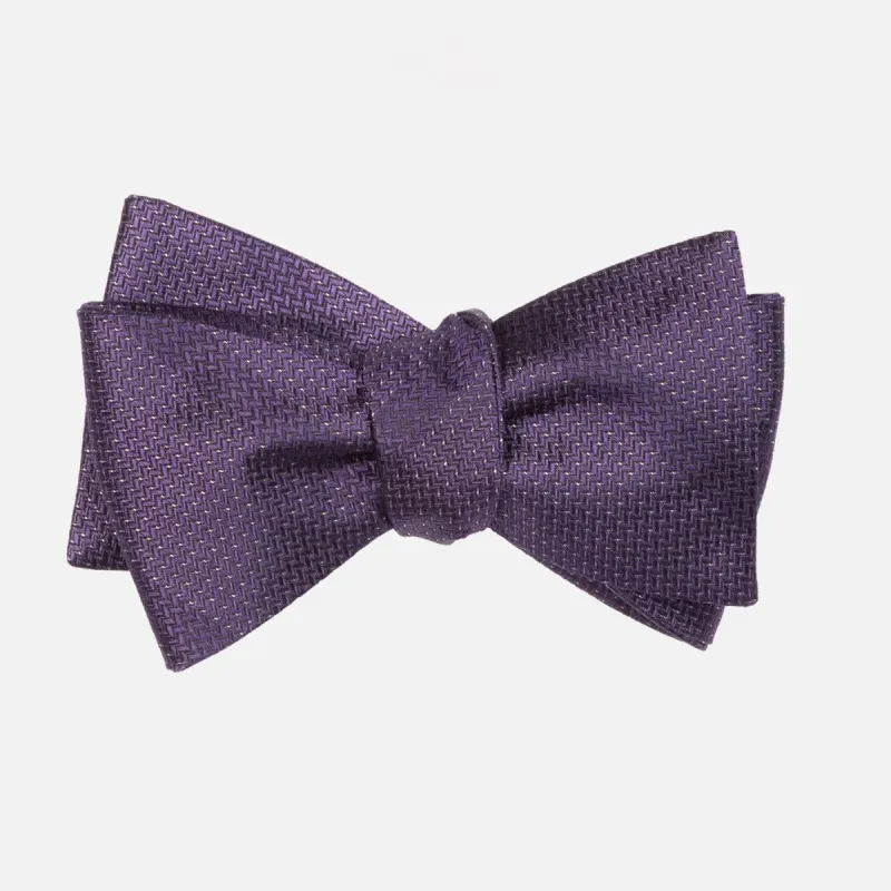 Glimmer Eggplant Bow Tie sold by The Tie Bar