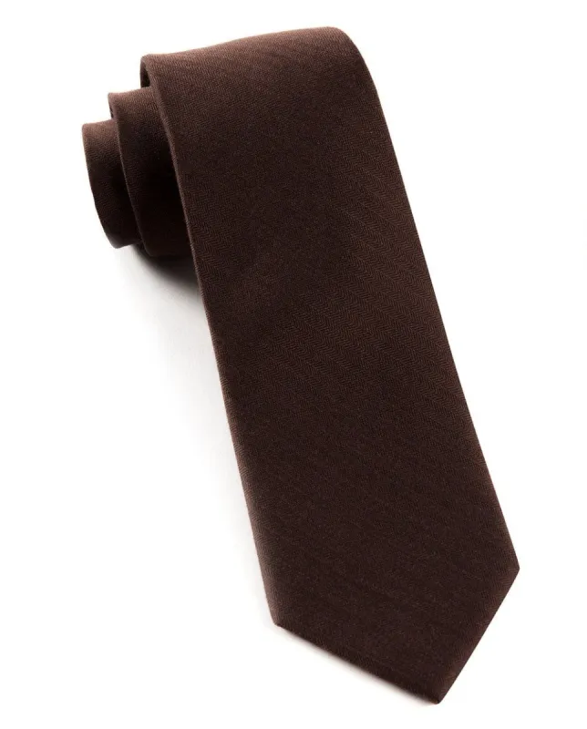 Astute Solid Chocolate Tie sold by The Tie Bar