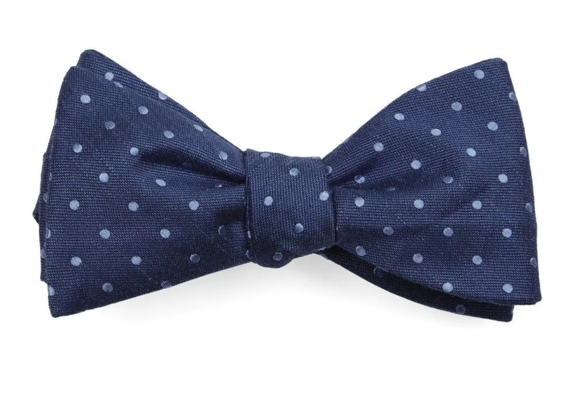 Dotted Dots Classic Blue Bow Tie sold by The Tie Bar