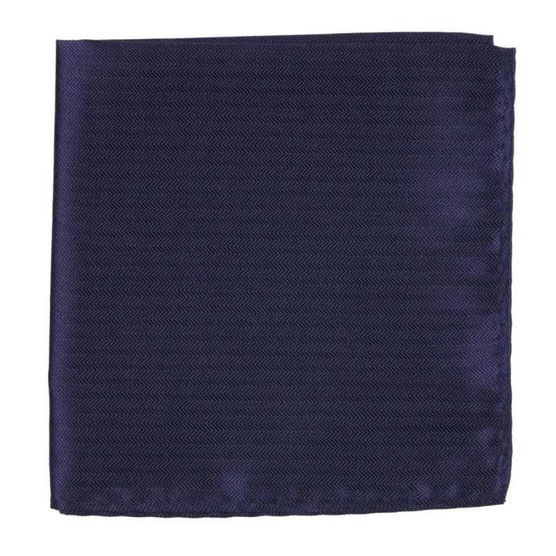 Sound Wave Herringbone Eggplant Pocket Square sold by The Tie Bar