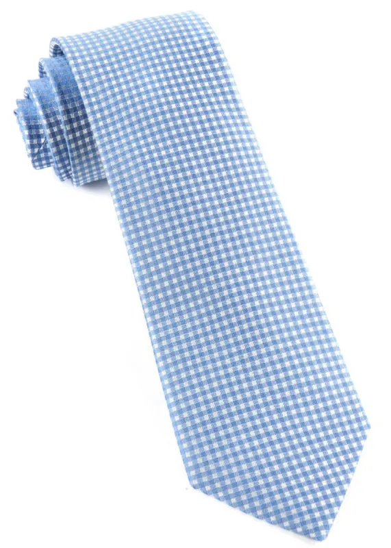 Be Married Checks Light Blue Tie sold by The Tie Bar
