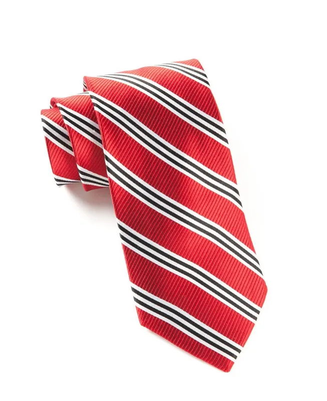 Bar Stripes Red Tie sold by The Tie Bar