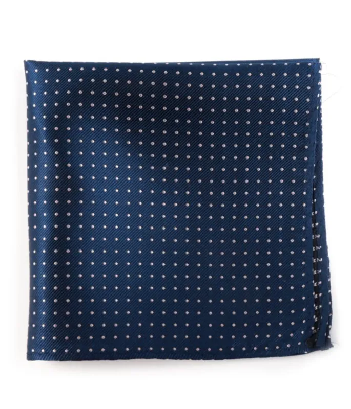 Mini Dots Classic Navy Pocket Square sold by The Tie Bar