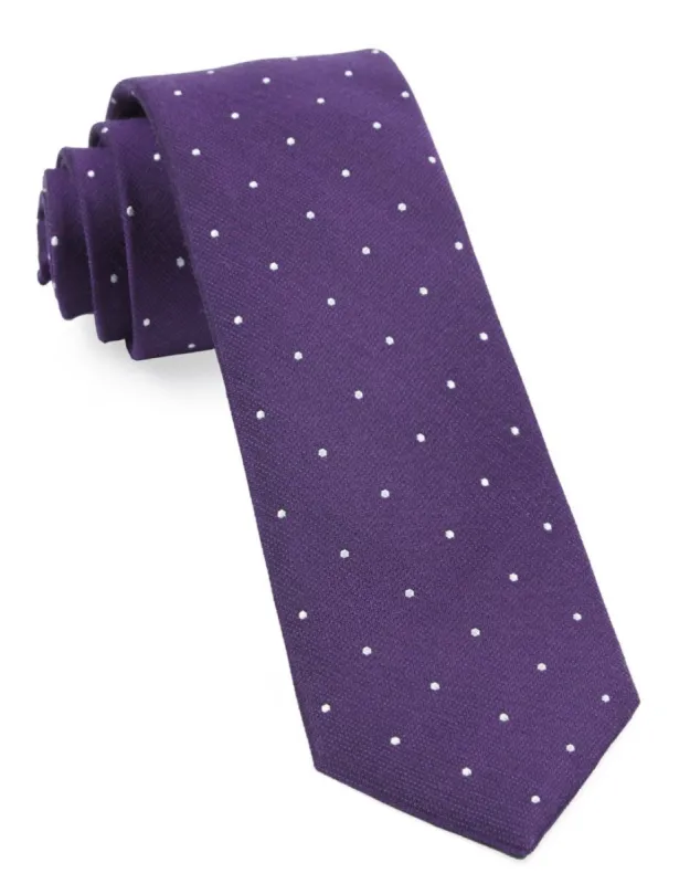 Dotted Report Plum Tie sold by The Tie Bar