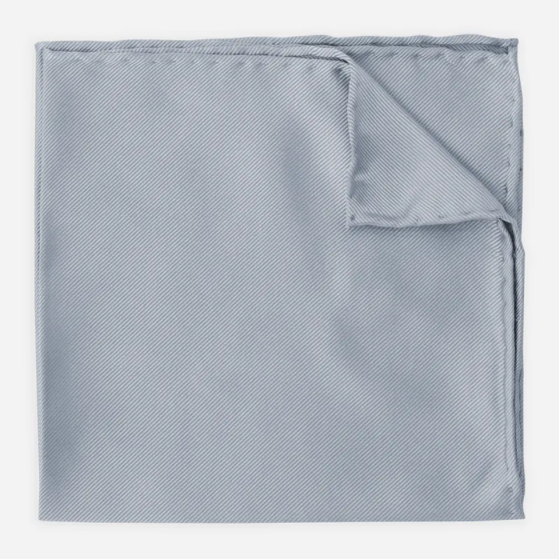Solid Twill Dusty Blue Pocket Square sold by The Tie Bar