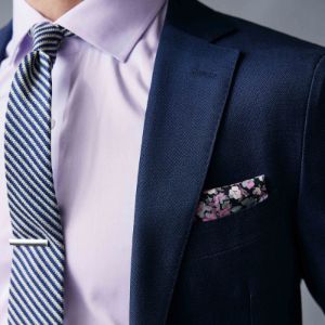 Sarah Floral Lilac Pocket Square sold by The Tie Bar