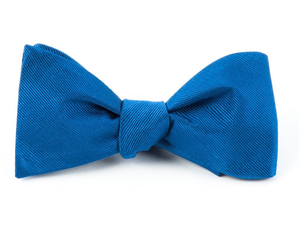Grosgrain Solid Classic Blue Bow Tie sold by The Tie Bar