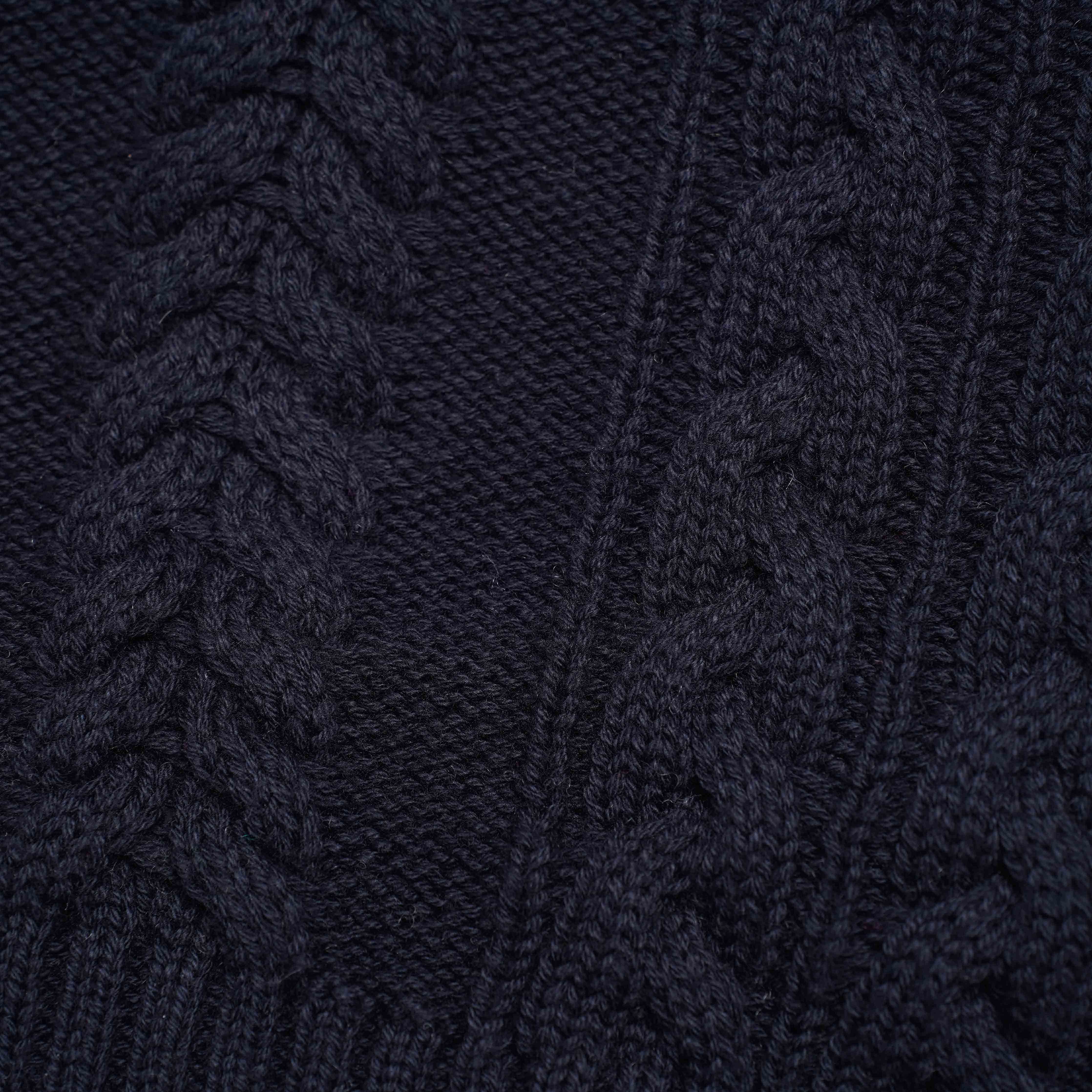 Cable Shawl Cardigan Navy Sweater sold by The Tie Bar product image thumbnail 4