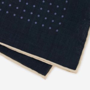 Classic Dot Navy Pocket Square sold by The Tie Bar