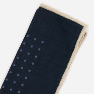 Classic Dot Navy Pocket Square sold by The Tie Bar