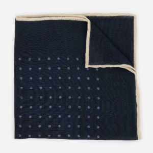 Classic Dot Navy Pocket Square sold by The Tie Bar